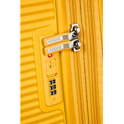 Mala de viagem média Soundbox 67cm 4 rodas expansível Amarelo