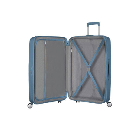 Mala de viagem média Soundbox 67cm 4 rodas expansível Azul