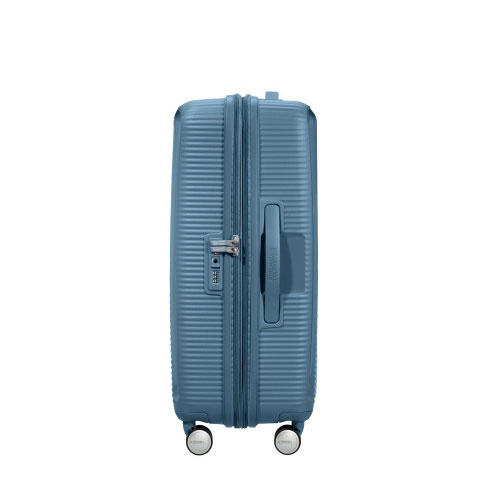 Mala de viagem média Soundbox 67cm 4 rodas expansível Azul
