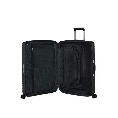 Mala de Viagem Grande Upscape 75cm 4 Rodas Expansível 104L Preto