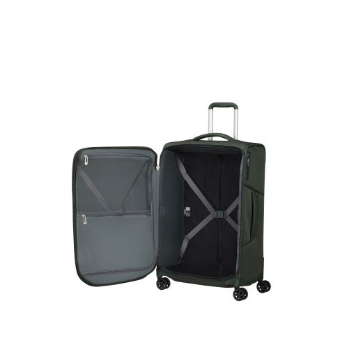 Mala de viagem média Respark 67cm 4 rodas expansível 82L Verde