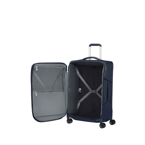 Mala de viagem média Respark 67cm 4 rodas expansível 82L Azul