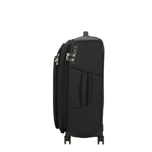 Mala de viagem média Respark 67cm 4 rodas expansível 82L Preto