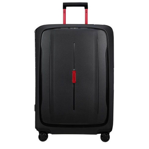 Mala de Viagem Grande Essens 75cm 4 Rodas 111L Carvão/Vermelho