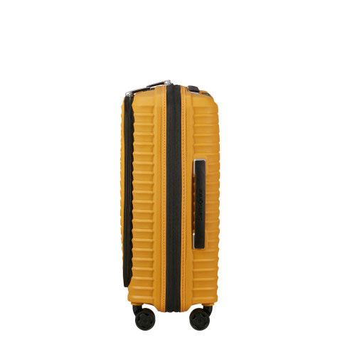 Mala de cabine Upscape 55cm Acesso Frontal 4 rodas Expansível 42L Amarelo
