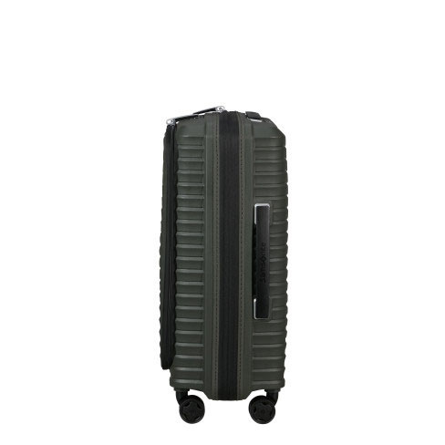 Mala de cabine Upscape 55cm Acesso Frontal 4 rodas Expansível 42L Verde
