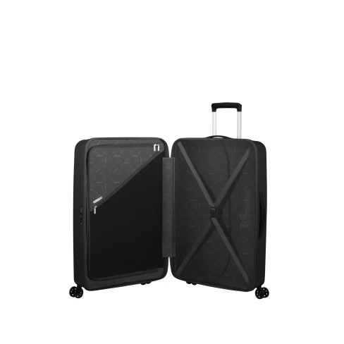 Mala de viagem grande Rejoy 77cm com 4 rodas 100L Preto