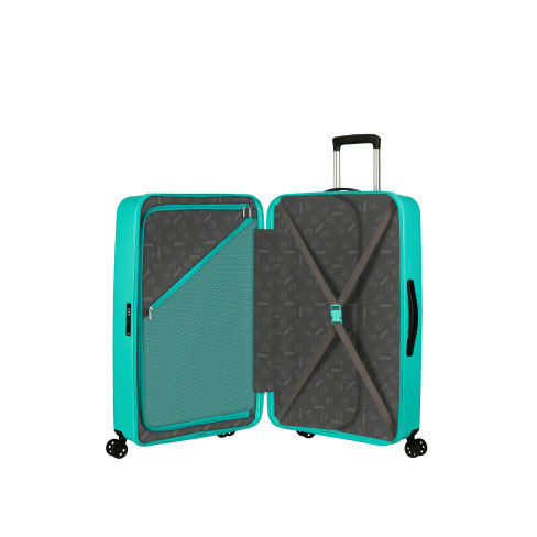 Mala de viagem grande Rejoy 77cm com 4 rodas 100L Azul-Aquático