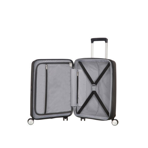 Mala de Cabine Soundbox 55cm Expansível 4 Rodas Preto