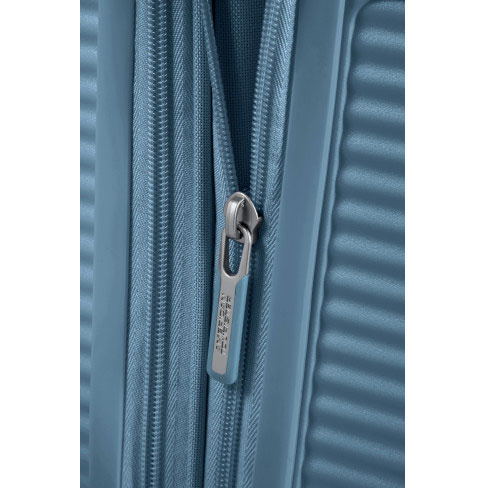 Mala de Cabine Soundbox 55cm Expansível 4 Rodas Azul Pedra