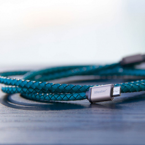 PlusUs - LifeStar Lightning-USB (1m - cross turquoise)