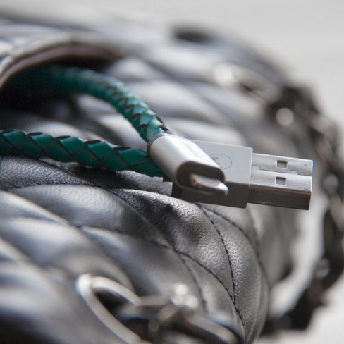 PlusUs - LifeStar Lightning-USB (1m - cross turquoise)