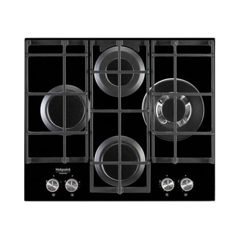 Placa HOTPOINT HAGS 62F BK (Gás Natural - 59.6 cm - Preto)