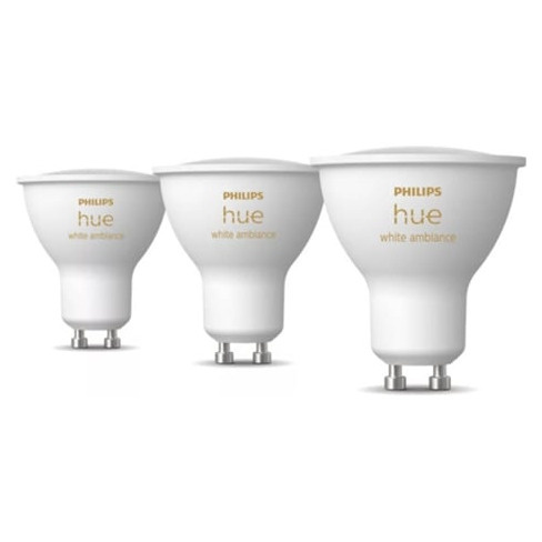 Lâmpada Inteligente PHILIPS Hue WA GU10 (4.3 Wolts - 3 Unidades)