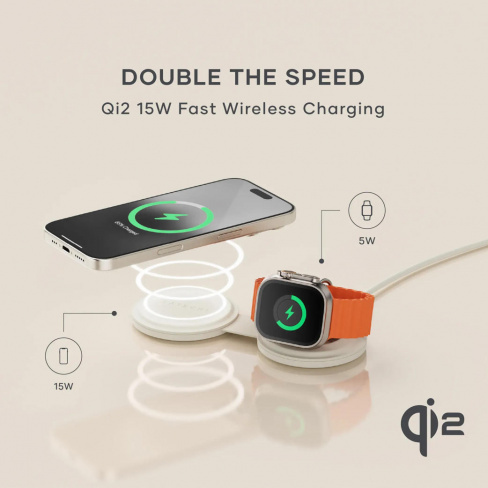 Satechi - OnTheGo 2in1 Wireless Charger (sand)