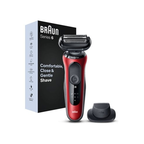 Máquina de Barbear BRAUN SHAVER S6 61-R1200 S Vermelho