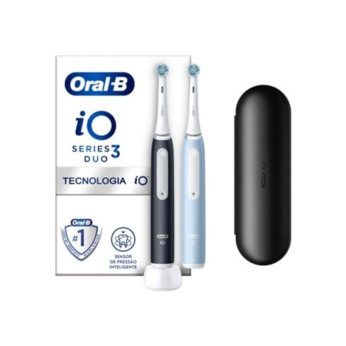 Escova de Dentes El&eacute;trica ORAL-B IO 3 Duo Preto/Azul (2 unidades)
