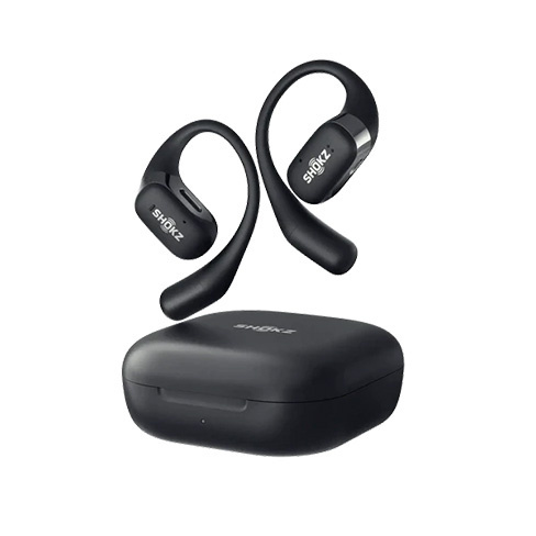 Auricular de condução óssea sem fios Bluetooth preto Shokz OpenFit