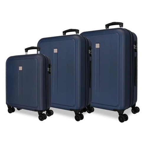 Conjunto de 3 Malas de Viagem ROLL ROAD Camboya Azul Escuro (55/68/78cm - 37/72/