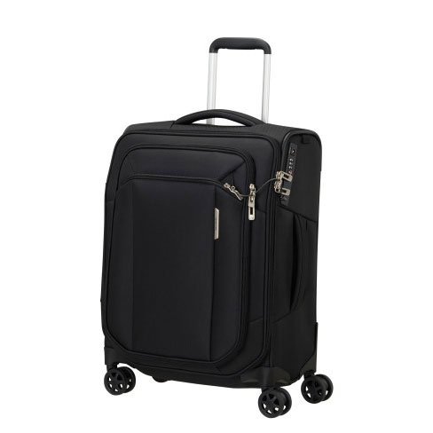 Mala de Cabine Respark 55cm 4 Rodas Preto 43L