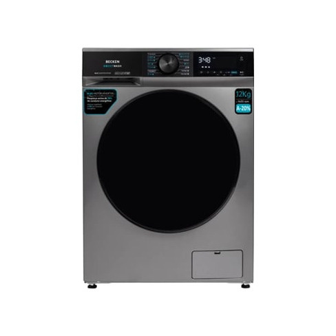 Máquina de Lavar Roupa BECKEN Boostwash BWM8816N (12 kg - 1400 rpm - Inox)