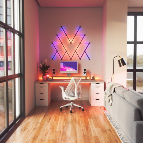 Nanoleaf - Lines Skin 60° Hex 9pcs (black matte)