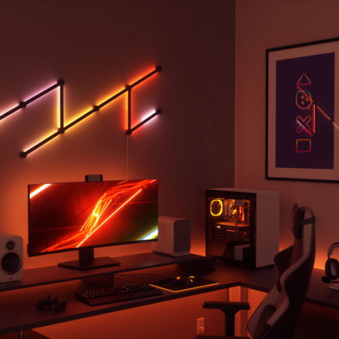 Nanoleaf - Lines Skin 60° Hex 9pcs (black matte)