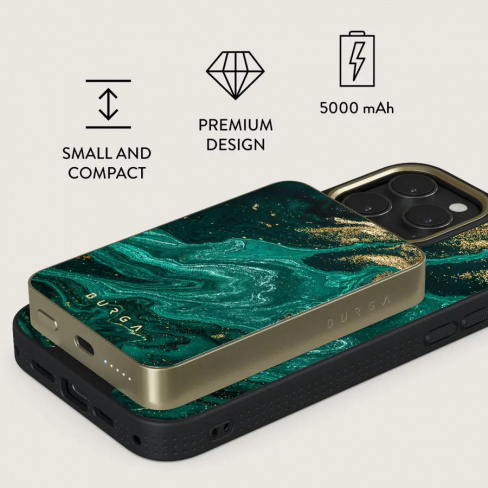 Burga - MagSafe Powerbank 5000 mAh (emerald/gold)