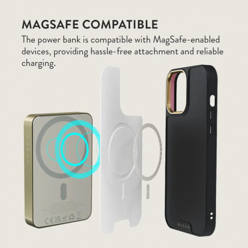 Burga - MagSafe Powerbank 5000 mAh (emerald/gold)