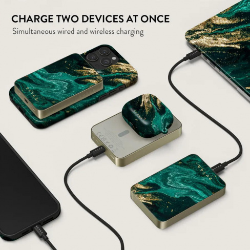Burga - MagSafe Powerbank 5000 mAh (emerald/gold)