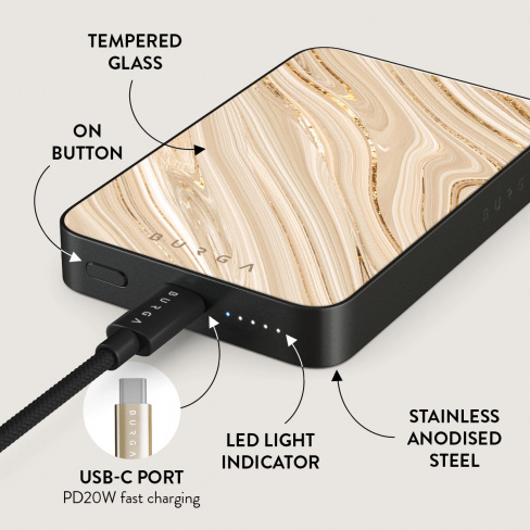 Burga - MagSafe Powerbank 10000 mAh (full glam/gunmetal)