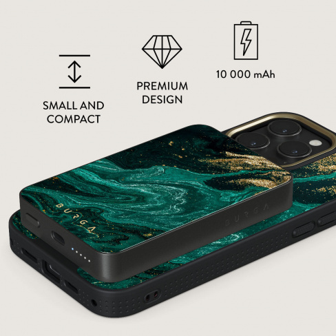 Burga - MagSafe Powerbank 10000 mAh (Emerald Pool / Gunmetal)