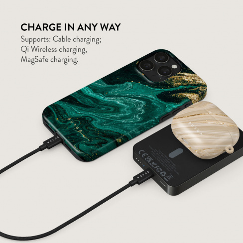 Burga - MagSafe Powerbank 10000 mAh (Emerald Pool / Gunmetal)