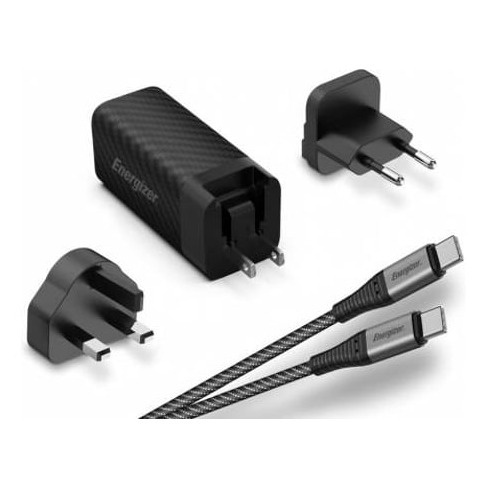 Carregador + Cabo ENERGIZER A65MUC (65W - USB-C - Preto)