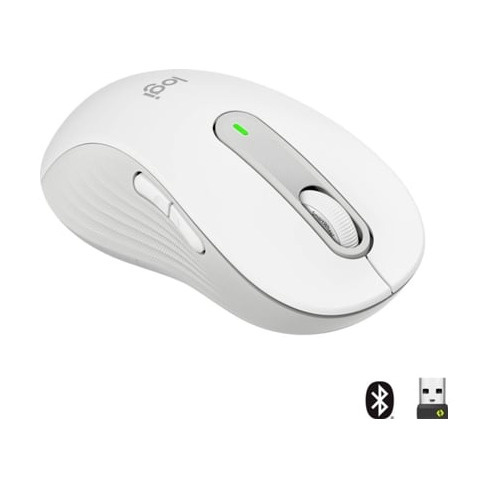 Rato LOGITECH Signature M650 L (Wireless - Regular - 2000 dpi - Branco)