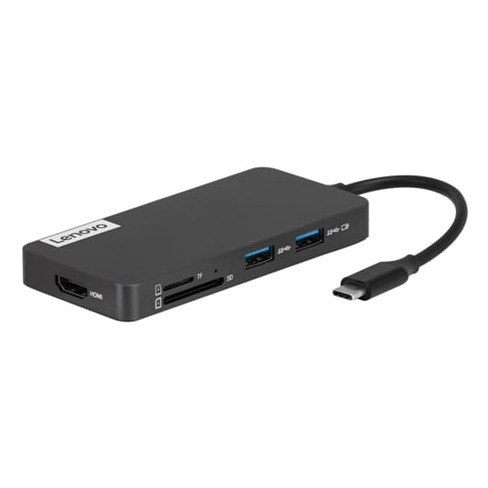 Hub LENOVO USB-C 7 em 1 (USB-C - HDMI - SD - 7 Portas - Cinzento)