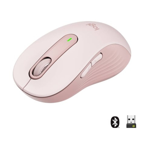 Rato LOGITECH Signature M650 L (Wireless - Regular - 2000 dpi - Rosa)