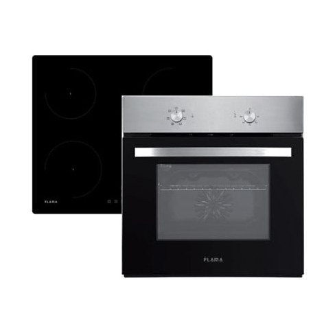 Pack Encastre FLAMA Placa de Indução + Forno Encastre 9902FL (54 L - Elétrico