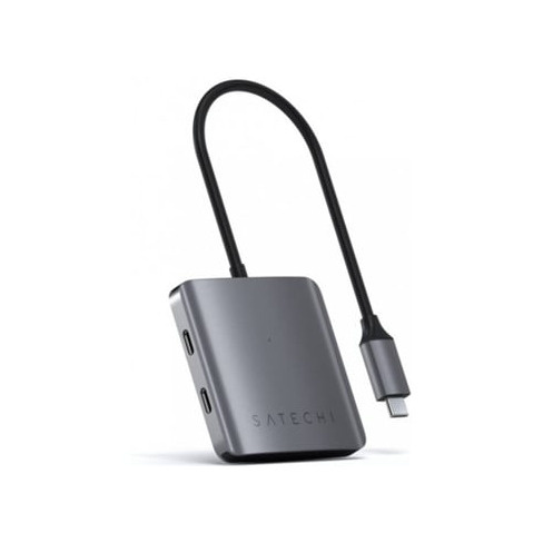 HUB SATECHI 7466723 (USB-C - 4 Portas - Prateado)