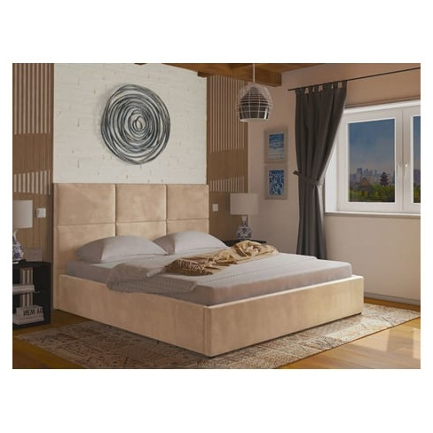 Cama de Casal CSD Elegance Estrado Elevatório (190 x 140 cm - Bege)