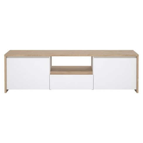 Movel TV TVILUM Lamego 2 portas +1 Gaveta (178.6 x 48.1 x 51.8 cm - Branco/Carva