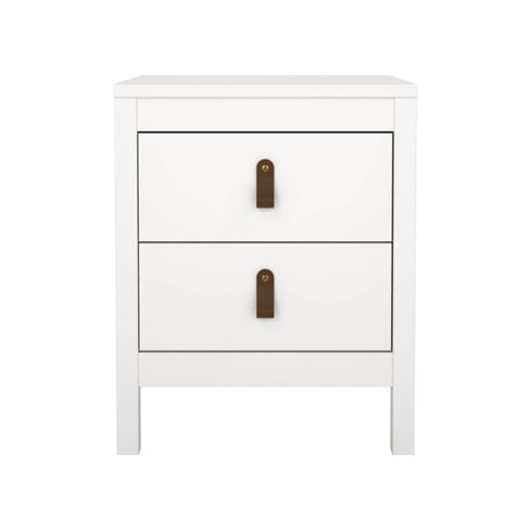 Mesa de Cabeceira TVILUM Albufeira 2 Gavetas (43.8 x 38.4 x 54.1 cm - Branco)