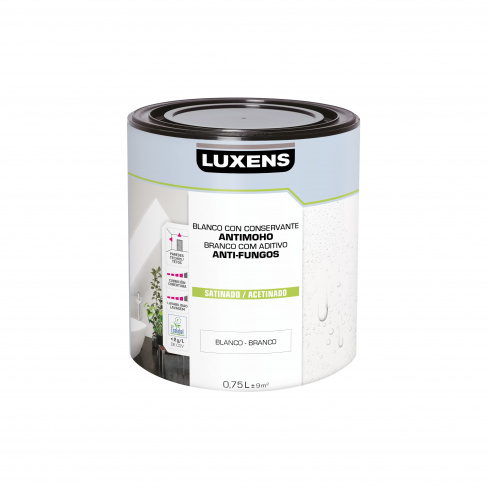 Tinta interior acetinada anti fungos Luxens branco 0.75ML