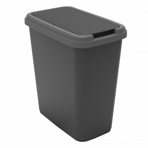 Balde do lixo com tampa 25 L Delinia preto