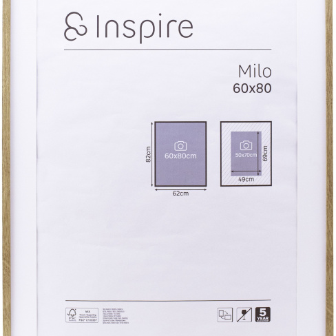 Moldura MILO OAK 60X80 cm Inspire
