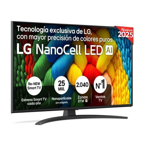 TV LG NanoCell AI 43NANO81A6A (LED - 43'' - 109.2 cm - 4K Ultra HD - SmartTV)