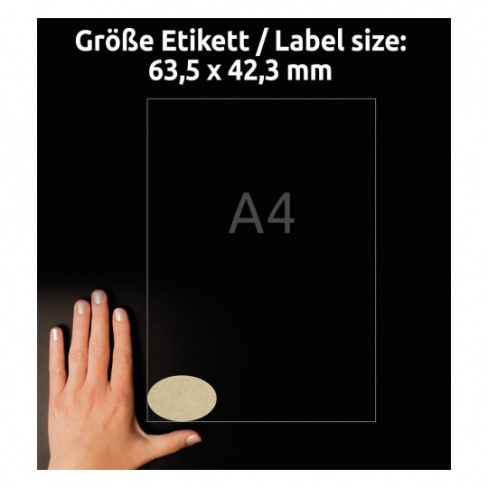 Avery - Brown Craft Labels L7103-20 (oval 18x)
