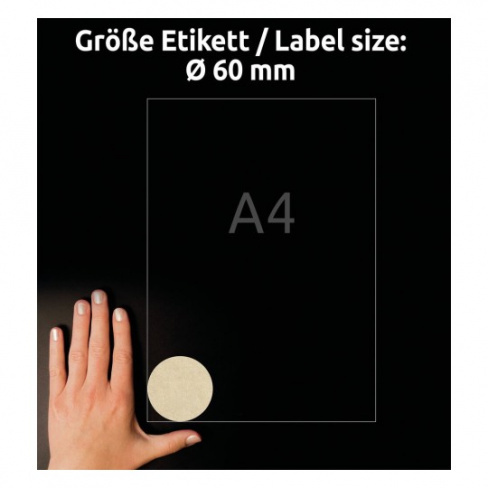 Avery - Brown Craft Labels L7106-20 (circular 12x)