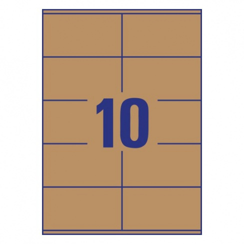 Avery - Brown Craft Labels L7108-25 (rectangular 10x)