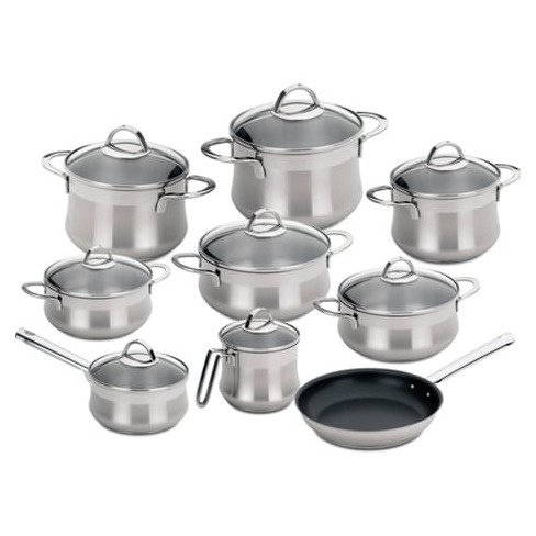 Trem de Cozinha SILAMPOS Emotion (9 peças - Inox)